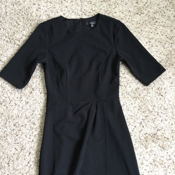 Lulu’s Westwood Black Dress Faux Wrap Short Sleeve Size XS - Picture 3 of 8